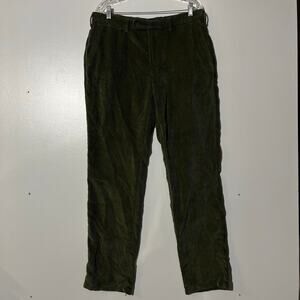 Peter Millar NANOLUXE Green Corduroy Chino Trouser Casual Pants Men’s Size 36X32